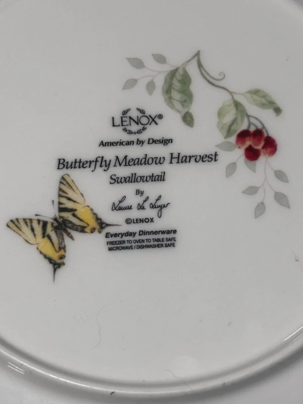 Lenox Butterfly Meadow Salad Accent Plates Set Of 3 Louise Le Luyer Design
